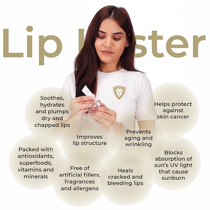 Lip Luster Hyaluronic Acid Lip Balm Hydrating Lip Serum - Organic Natural Lip Hydrating Treatment, Moisturizing Lip Serum, Reduce Dryness Lip Lines Lip Enhancer For Fuller Plump Lips