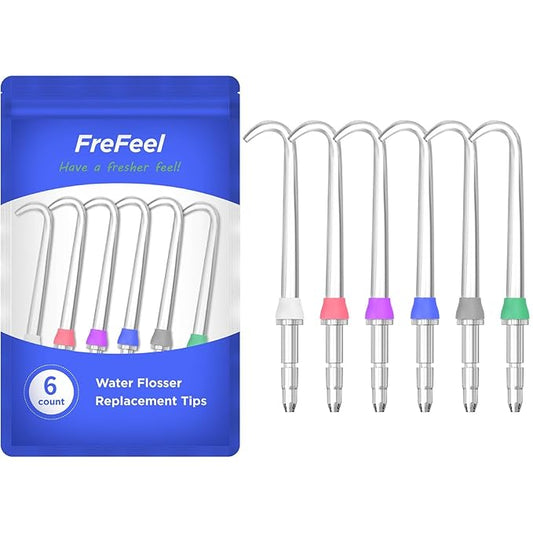 Replacement Heads for Waterpik, Replacement Picks for Water Pik Water Flosser (6 Implant Denture Tips)