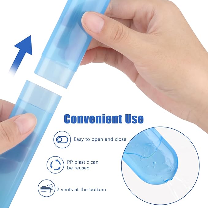 6 Pack Travel Toothbrush Case Breathable Portable Toothbrush Holder Plastic Toothbrush Cover Container for Traveling, Bathroom, School, Home, Business, Camping