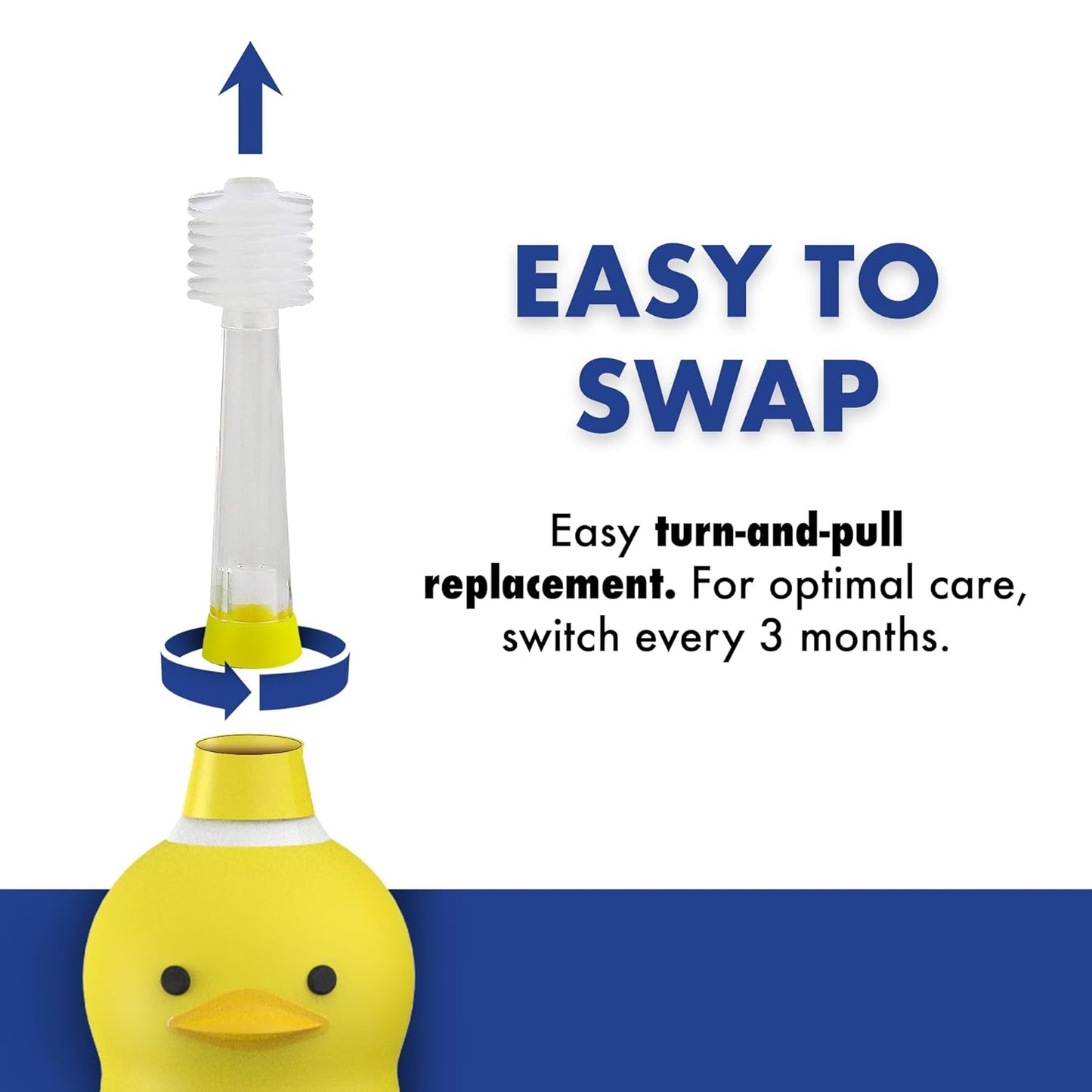 Brilliant Oral Care Kids Sonic Toothbrush Ultra Soft Replacement Heads, for Children Ages 3+, Yellow, 2 Pack