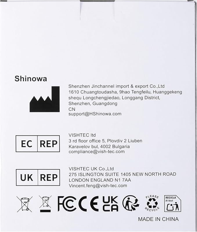 Shinowa Rechargeable Travel Makeup Mirror with 72 LED Lights, 1X/10X Magnifying Vanity Mirror with 3 Color Light, Folding Stand, 7 Inch Portable Dimmable Double Sided Compact Lighted Mirror, White