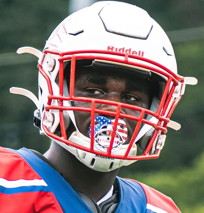 Battle Sports Binky Oxygen Football Mouthguard - Detachable Strap, Maximum Breathability, Works with Braces & No Boiling Required