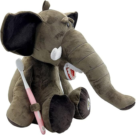 Tooth Fairy Plush Doll, YOUYA DENTAL Dental Plush Oral Health Presentation Puppet Elephant Tooth Fairy Dental Educational Plush Small Size Doll with Teeth for Kids Chidren Boys Girls