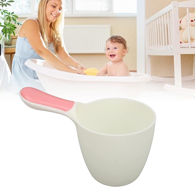 TOPINCN Baby Bath Rinse Cup, Removable Comfortable Handle Color Kids Bath Cup, Fish Shampoo Rinse Cup for Kids