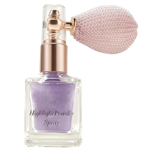 Violet Highlighter Spray, Professional Shiny Glitter Spray for Eyeshadow Face and Body Luminizers, Loose Shimmer Powder Makeup Mist for Women Kid Rave Outfits Festival Accessories