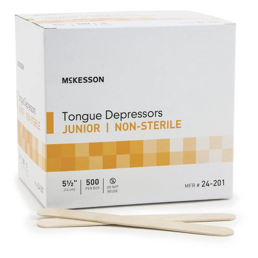 McKesson Tongue Depressors Adult Size, Non-Sterile, Wood, Unflavored, Splinter-Free (500, 5.5")
