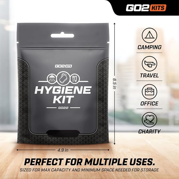 Hygiene Toiletry Travel PPE Kits for Travel, Business with Reusable Toothbrush, Bath Soap & Other Essentials