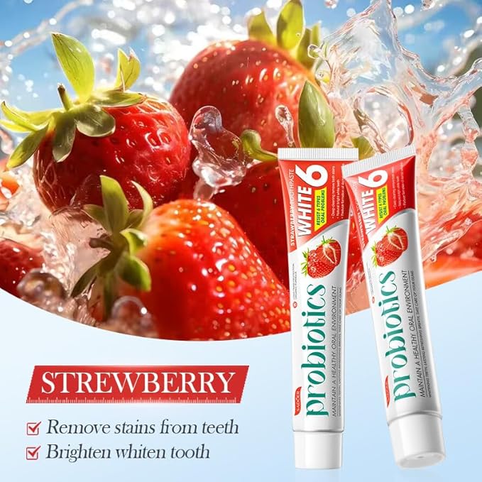 5-Pack Whitening Toothpaste Set, Fluoride-Free Toothpaste for Sensitive Teeth, Removes Coffee Tea & Smoke Stains, Natural Enamel Repair & Fresh Breath