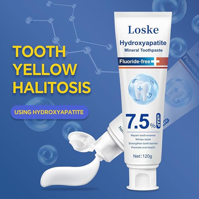 Hydroxyapatite Toothpaste for Stronger Teeth, Natural Remineralization Formula, Fluoride Free Whitening and Enamel Protection for Sensitive Teeth (1)
