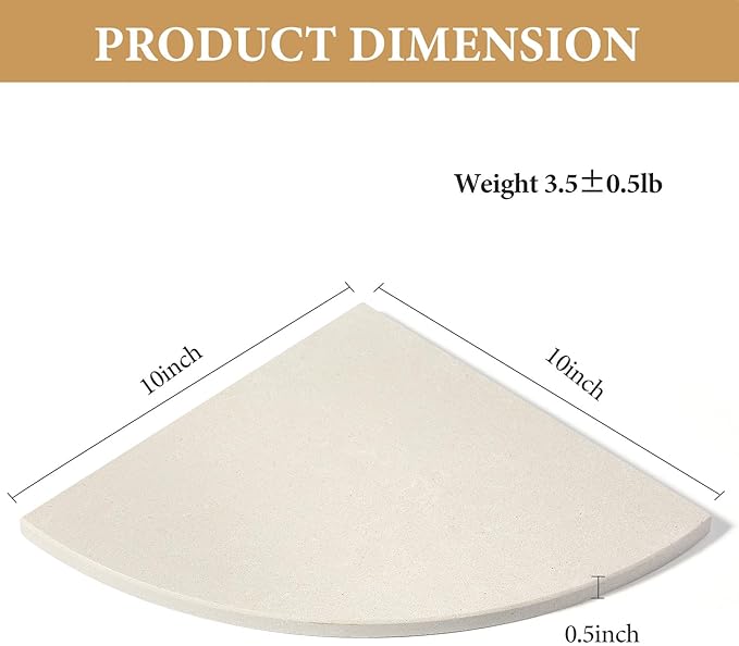 Koville 2 Pcs Marble Corner Shower Shelves for Bathroom, 10'' Marble Corner Shelf for Bath, Wall Mounted Stone Shower Caddy, No Drilling Adhesive Bathroom Shelf - Sahara Sand (No Glue Included)