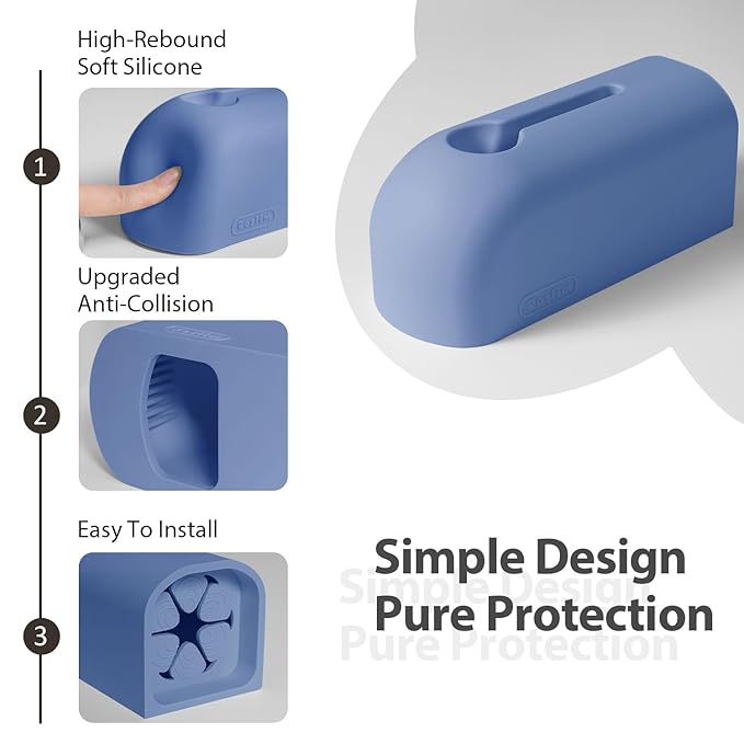 Faucet Cover Bathtub, Soft Silicone Tub Spout Cover, Faucet Protector for Kids, Bath Spout Guard for Baby, Toddler Tub Faucet Cover, Water Spout Cover for Child Safety, Universal Fit（Indigo）