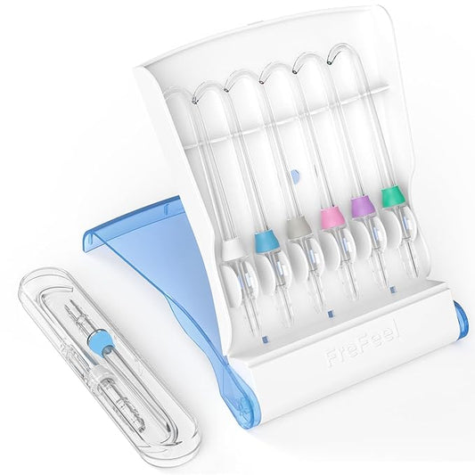 Replacement Heads for Waterpik, Replacement Picks for Water Pik Water Flosser (8 Implant Denture Tips + Storage Case + Travel Case)