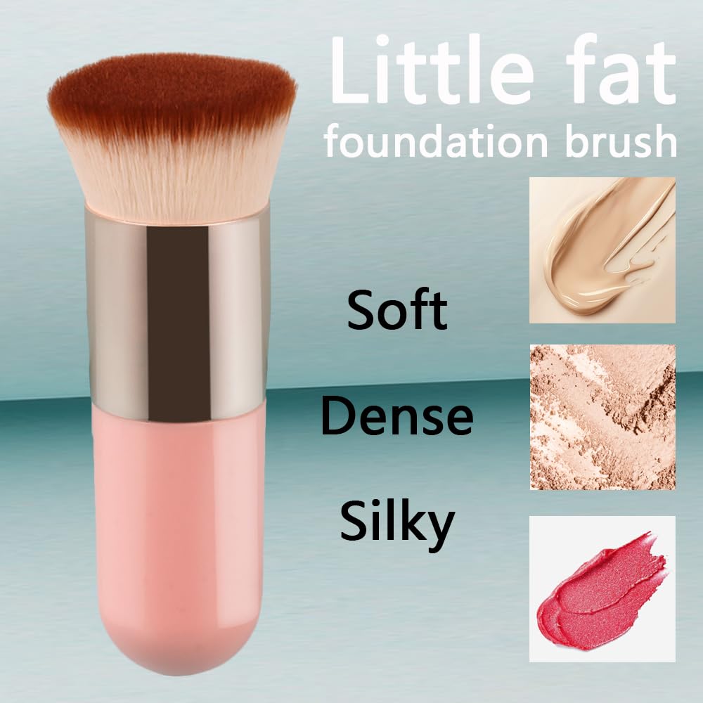 Makeup Foundation Brush with Powder Puff and Sponges, 15pcs Makeup Tool Set, Easily Blends Makeup Set for Liquid, Cream, and Powder, Reusable & Washable (Large, 15, Count)