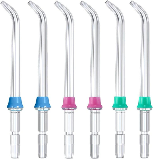 Replacement Classic Jet Tips Compatible with Waterpik Water Flossers and Other Brand Oral Irrigators, Flosser Refill Replacement Heads, Classic Jet Nozzle Accessories (6-Pack)