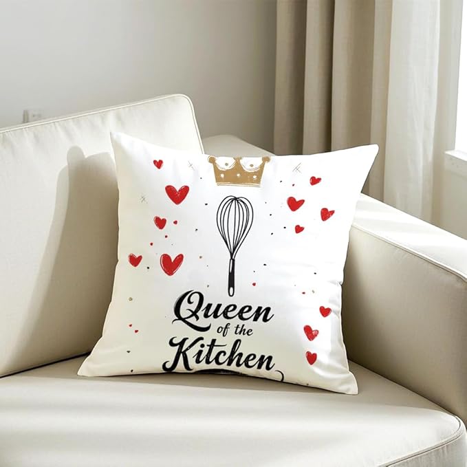 Cirzone Chef Gifts for Women -18x18Inch Throw Pillow Cover Funny Chef Gifts with Gift Box Perfect Birthday Cooking Enthusiasts Gifts for Home Sofa Decor