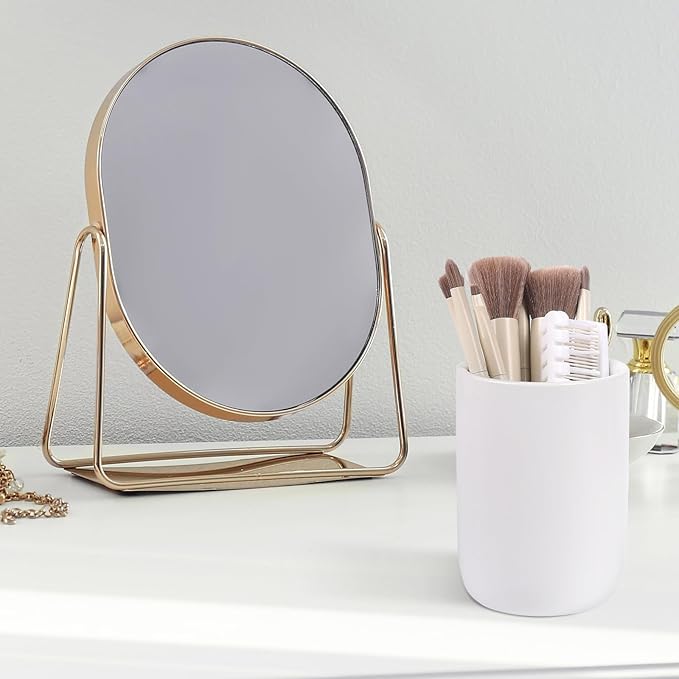 BosilunLife Ceramic Toothbrush Holder - 12Oz Bathroom Toothbrush Holder White Tooth Brush Holders Tumbler Cups Reusable Toothbrush Mouthwash Cup Small Toothbrush and Toothpaste Holder