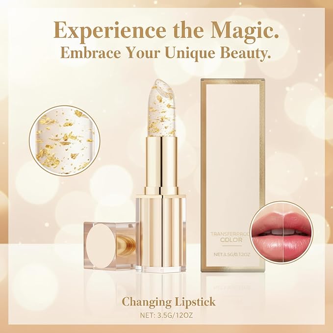 Lip, Repairing Lip Balm, Auto-Tints on Contact! Lip Balm Color Changing, Long-Lasting Hydration, Nourishing Formula, Suitable for All Skin Types, Natural Ingredients