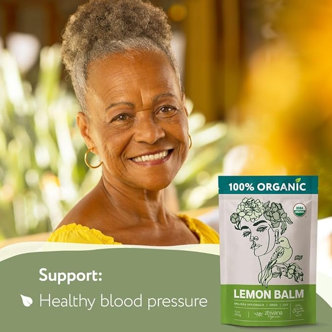 Lemon Balm Tea Organic (40 Tea Bags) - Melissa Tea, Te de Tolonjil – Calming Herbal TeaBags for Sleep, Emotional Balance