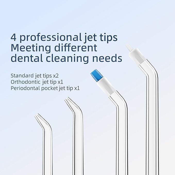 Water Dental Flosser - yayisheng, Portable Cordless Oral Irrigator 3 Modes & 150ML Pull-Out Type Detachable Tank, 6 Jet Tips, IPX7 Waterproof