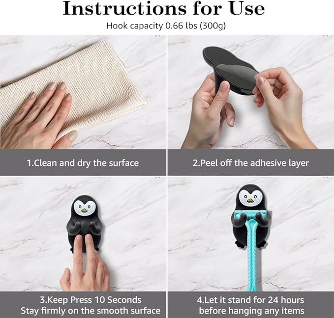 Cute Penguin Razor Holder Shower, Animals Bathroom Decor, Cute Gadgets Leg Razor Holder, Funny Bathroom Decor Accessories for Women Mom Sister Friend Wife Girlfriend, Penguin Gifts for Women