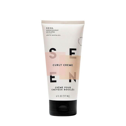 SEEN Curly Creme - Scented - Non-Comedogenic & Curl Defining Styling Hair Cream- Reduces Frizz- Heat Protectant- Safe for Sensitive Skin