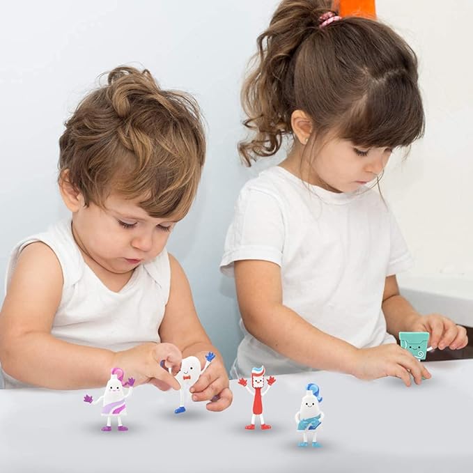 ArtCreativity Dental Bendable Assortment, Set of 5 Flexible Figurines, Stress Relief Fidget Toys, Goodie Bag Stuffers, Piñata Fillers, Party Favors for Kids, Dental Toys Giveaways