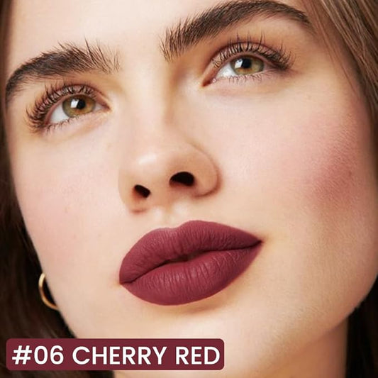 Kaely Cherry Red Longwear Liquid Lip Liner Waterproof, 24 Hour Long Lasting Lip Liner Stain Marker Pen, 2-in-1 Matte Semi Permanent Lipliner & Lipstick, Vegan & Cruelty-Free, 06