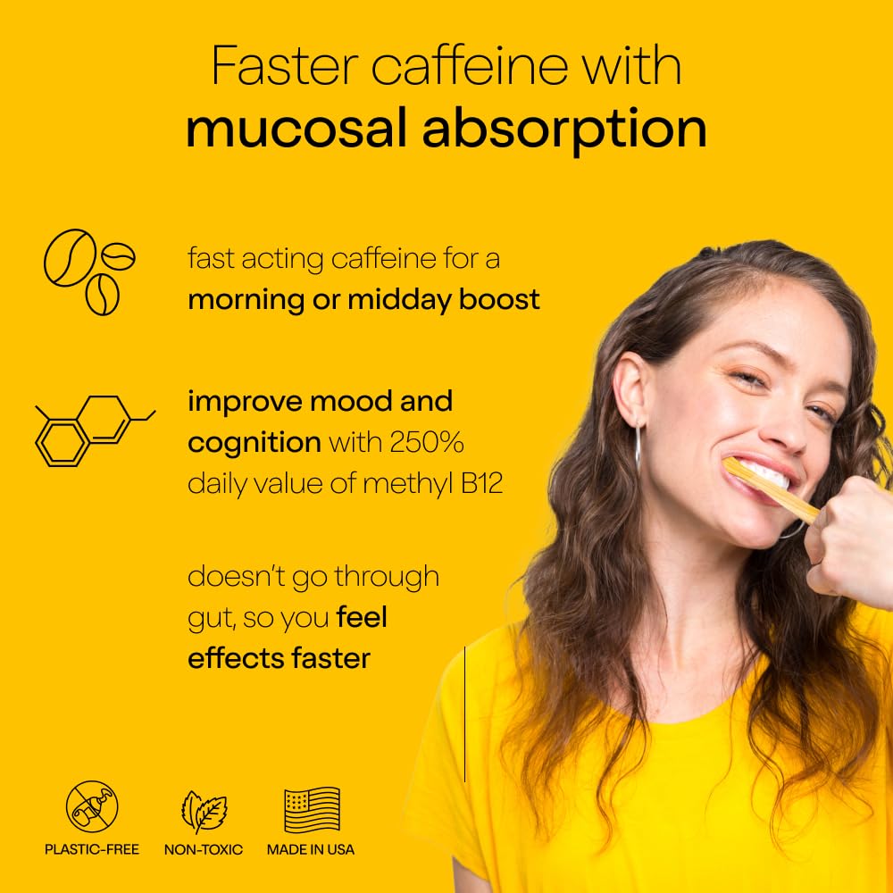 Duo Energy Toothpaste Tablets | Caffeine + B12 w/Nano-Hydroxyapatite (nHa) - Whitening, Remineralize & Reduce Sensitivity | Sustainable & Plastic Free | Cinnamon Mint Chai, 1 BTL/62 Tablet