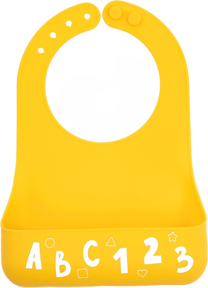 Bella Tunno Little Bites Bib – Silicone Baby Bibs for Infant Girls and Boys Ages 3-12 Months, BPA Free Soft Silicone Bib
