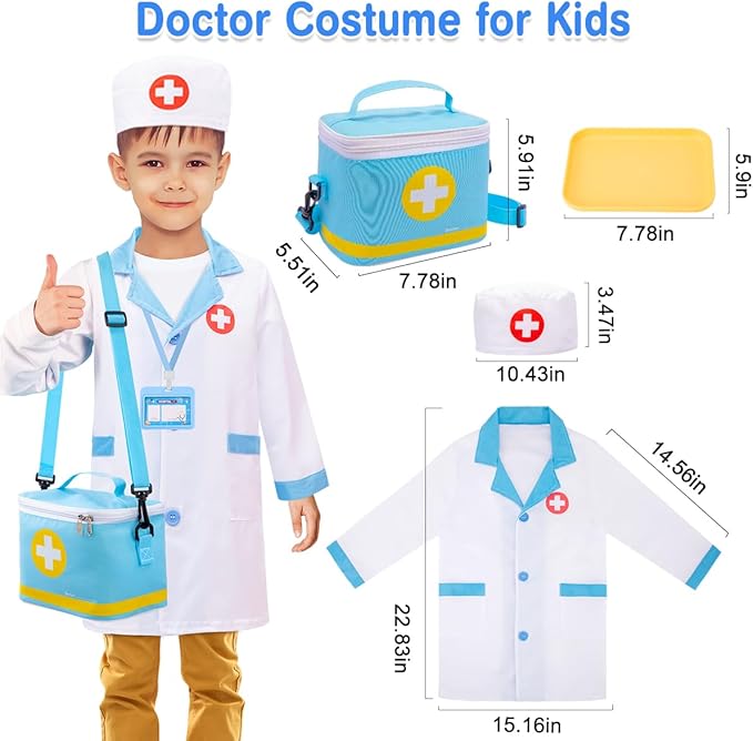 Meland Doctor Kit for Toddlers 3-5, Dentist Play Set with Teeth for Kids Pretend Play Kids Toys Birthday Gift for Toddler Boys Aged 3 4 5 6 Years Old