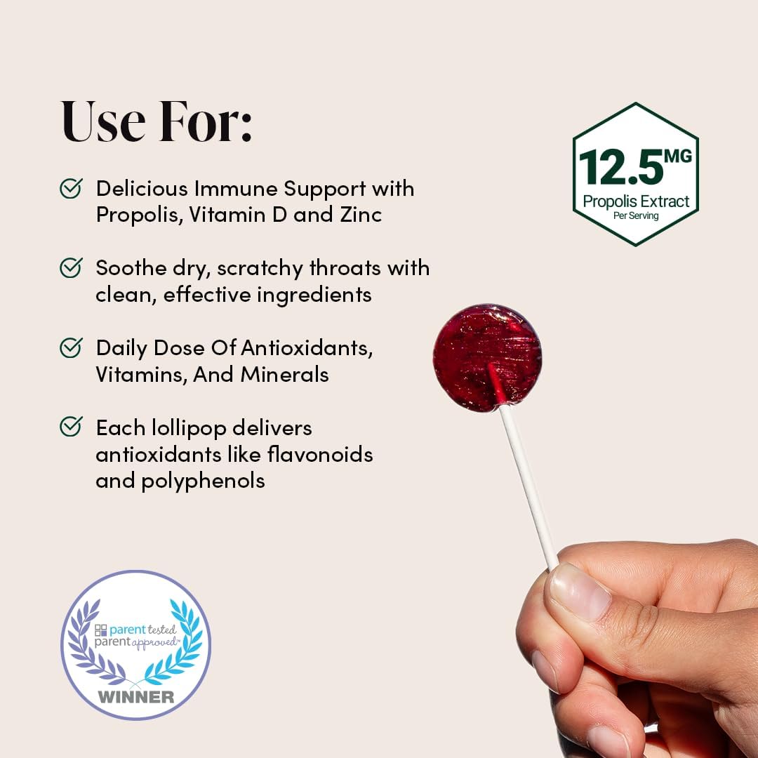 Beekeeper's Naturals Kid's Immune Support Essentials | Kid's Propolis Throat Spray - Propolis Honey Cough Syrup for Kids - Throat Soothing Lollipops | Natural Immune Support - Sore Throat Relief