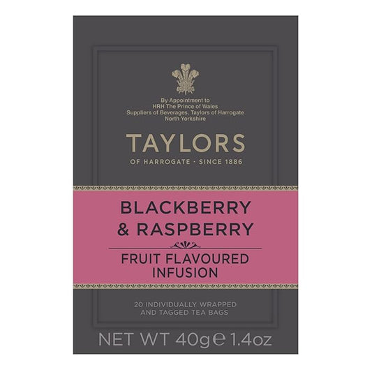 Taylors of Harrogate Blackberry & Raspberry Herbal Tea, 20 Teabags