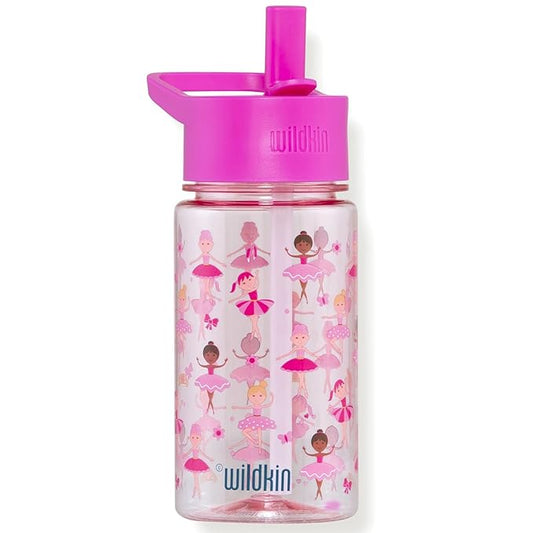 Wildkin Kids 16 Oz Water Bottle – BPA-Free Tritan, Leak-Proof Lid, Durable & Easy to Clean - Ballerina