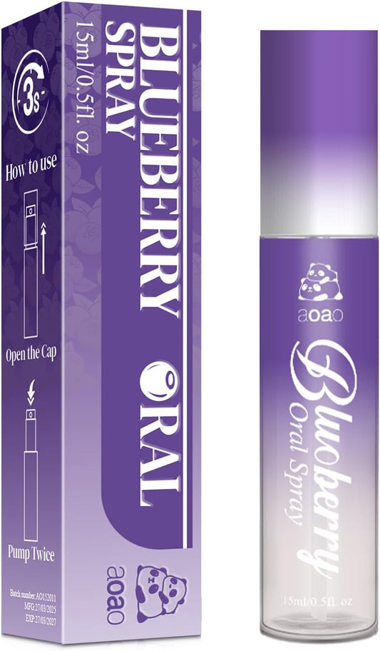 Oral Spray for Adults, Mouth Freshening Spray, Portable Peppermint Oral Freshener, Alcohol & Fluoride-Free Oral Care Mouth Spray, Travel, Dates, Office, Dry & Bad Breath,0.5fl.oz (Purple)