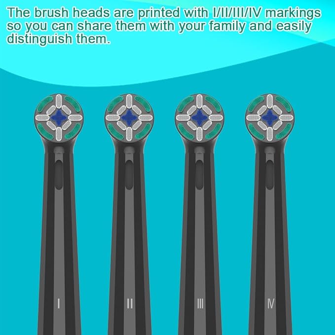 Replacement Heads Compatible with Oral B iO Electric Toothbrush, Soft Toothbrush Heads Fit for Oral-B iO 2/3/4/5/6/7/8/9/10 Series with Covers, Black 8pcs