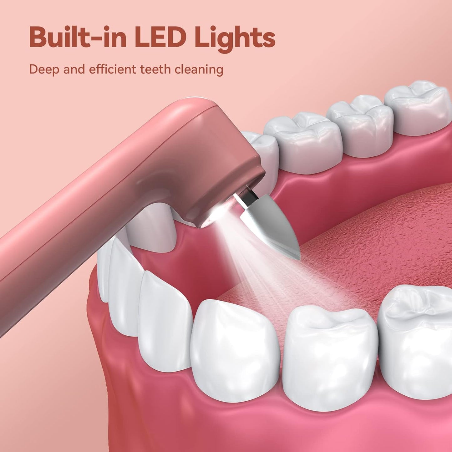 Tooth Polisher,Electric Tooth Polisher Professional with 5 Replacement Heads & 5 Cleaning Modes,USB Rechargeable,Ipx6 Waterproof, Pulidor De Dientes Electrico for Adults & Kids