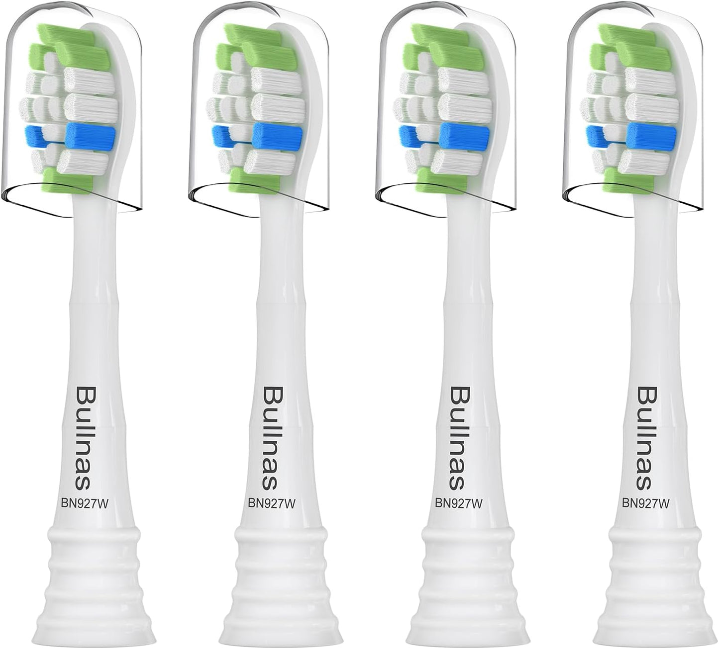 Replacement Toothbrush Heads Compatible with Philips Sonicare ProtectiveClean 4100 5100 5300 6100 Electric Toothbrushes, W Replacement Head for Sonicare, White, 4 Count