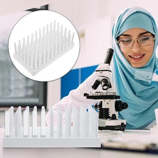 Test Tubes Braces 2 pcs Draining Plastic Tube Lab Holder Dryer Drying Test Laboratory Rack Stand Use for Peg Shelves Shelves Shelves Shelves Shelves Shelves Test Tube