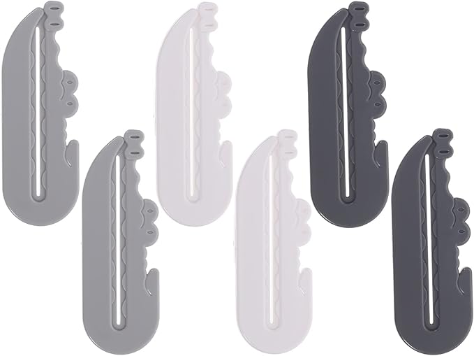 Healifty Toothpaste Squeezer Dispenser Stand 6 Pack Crocodile Shape Holders Non-Slip for Tube Cream Random Color