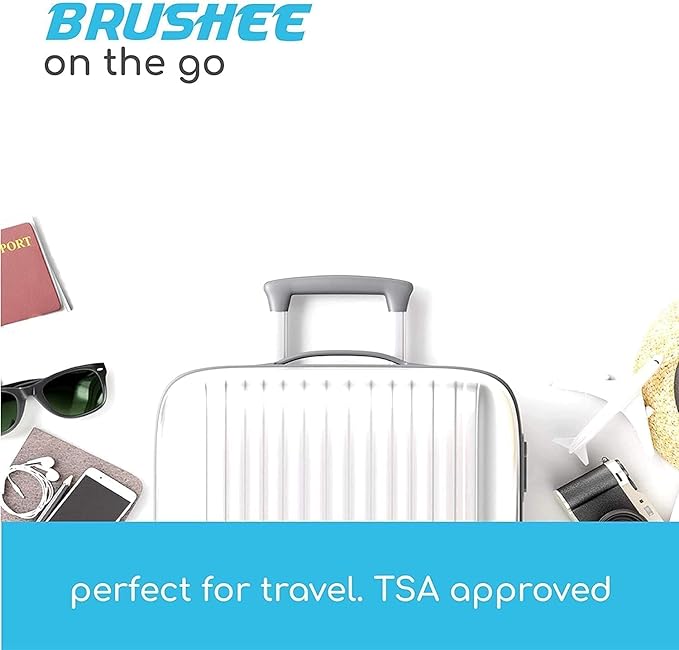 Brushee The Evolution Oral Care Whitening | Prepasted On-The-Go Whitening Toothbrushes | 4-in-1 (Paste + Brush + Floss + Pick) | Individually Wrapped | Disposable | Travel Toothbrushes (Pack of 36)