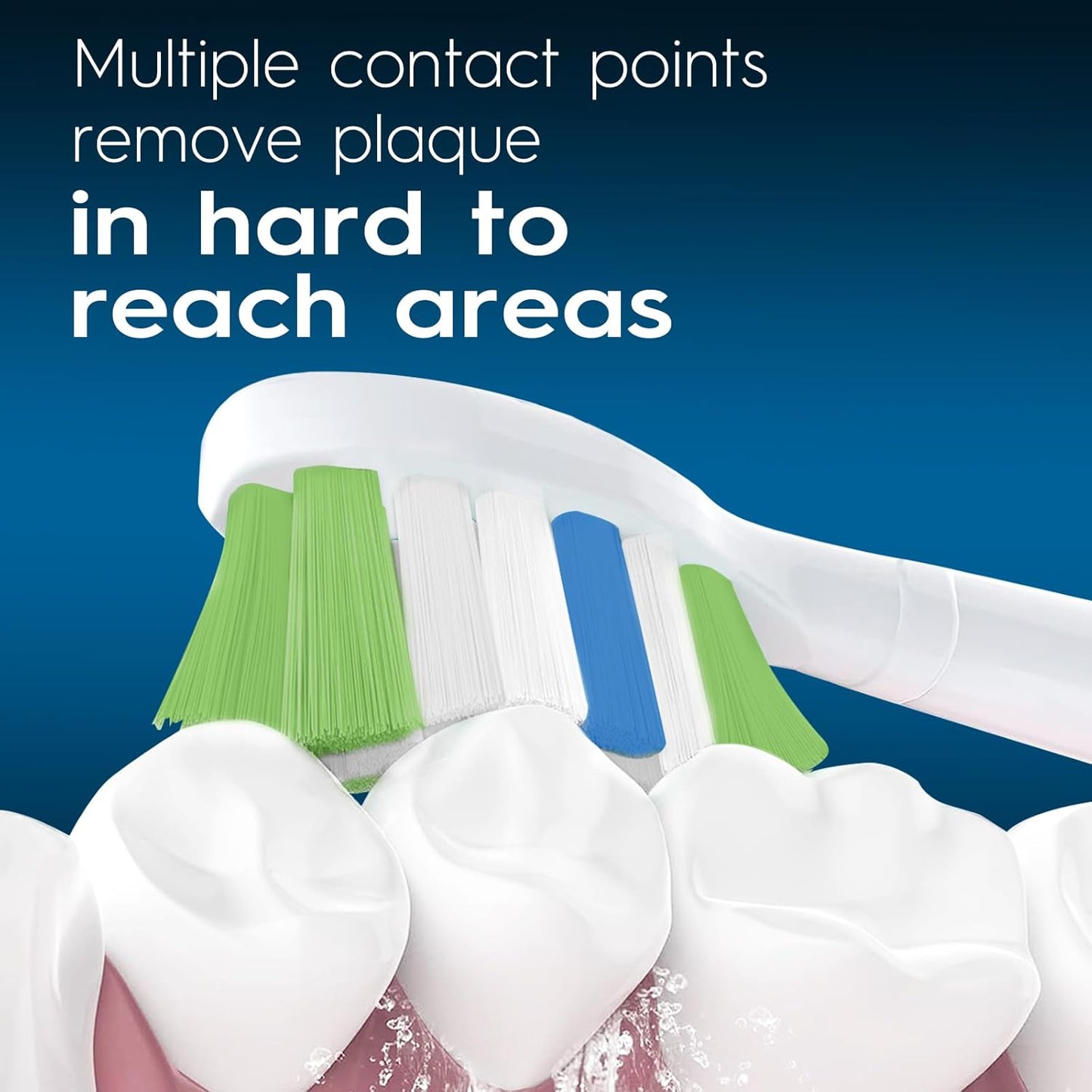 Replacement Toothbrush Heads Compatible with Philips Sonicare ProtectiveClean 4100 5100 5300 6100 Electric Toothbrushes, W Replacement Head for Sonicare, White, 4 Count