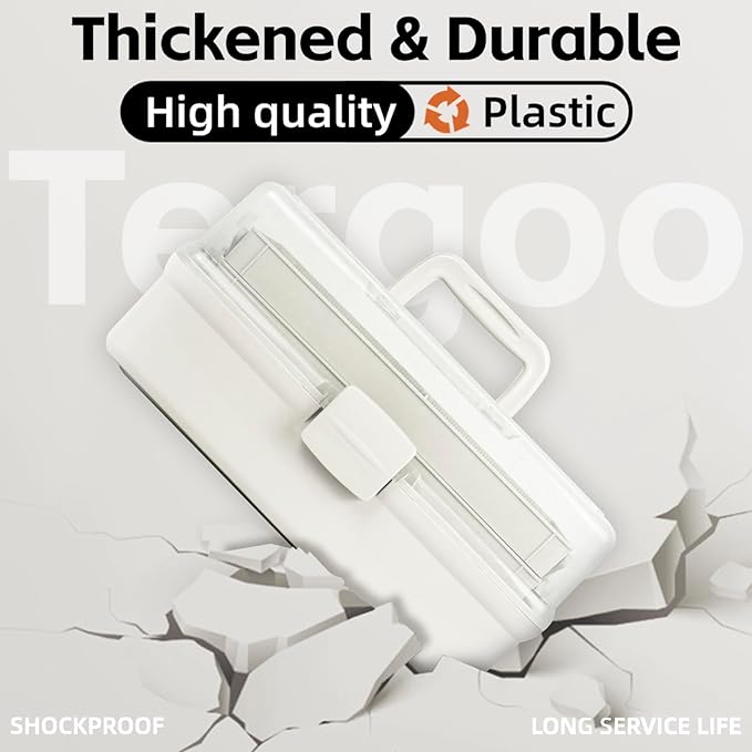 12.5in 3-Layer Multipurpose Craft Organizers and Storage with Adjustable Dividers, Portable Tackle Box, Folding Art & Craft Case for Medicine, Tool, Sewing Organizer (White)