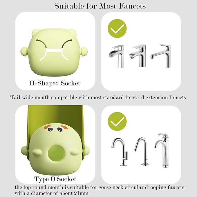 Faucet Extender - Faucet Extender for Toddlers Childrens Faucet Extender Sink Extender Faucet Extender for Kids(Green-Pink)