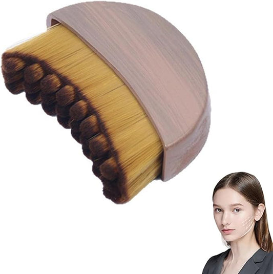 Jan Bark Lymphatic Contour Face Brush, Dry Brushing Lymphatic Brush Drainage, Designed for The Face Gentle Enough, Fit The Skin Precisely and Relieve Fatigue