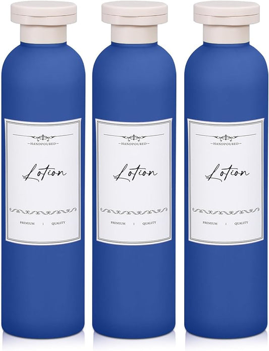 Travel Shampoo Bottle, Empty Plastic Squeeze Bottles 8.8oz with Flip Cap, Lotion Container for Toiletries Travel Size Shampoo and Conditioner