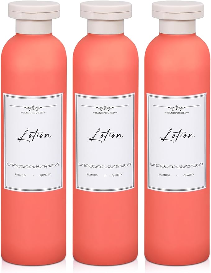 Travel Shampoo Bottle, Empty Plastic Squeeze Bottles 8.8oz with Flip Cap, Lotion Container for Toiletries Travel Size Shampoo and Conditioner