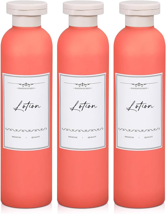 Travel Shampoo Bottle, Empty Plastic Squeeze Bottles 8.8oz with Flip Cap, Lotion Container for Toiletries Travel Size Shampoo and Conditioner