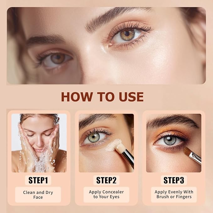 QIC Concealer,Natural Color Correcting Concealer for Women,Full Coverage Makeup for Face Eye Body,Nourishing Makeup for a More Even Complexion(Deep Skin Tone, 1.36 Fl Oz)