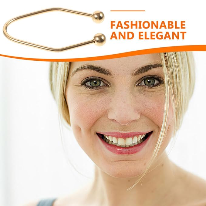 2pcs Dimple Makers - Dimple Trainer for Cheeks,Smile Trainer Facial Exerciser, for The Face Easy to Wear and Develop Natural Dimples, Gold