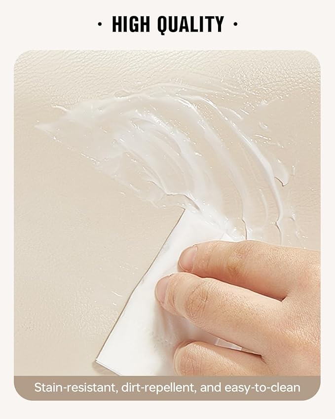 EACHY Toiletry Bag with Hanging Hook, Travel Makeup Bag PU Leather Cosmetic Bags for Women Make Up Organizer with 4 Compartments Waterproof Full-Size Portable Travel Essentials (Beige)